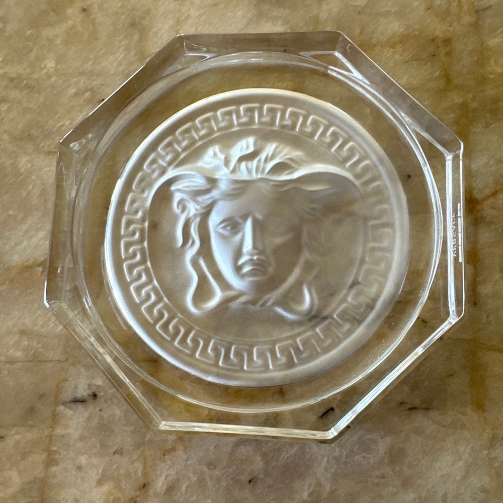 Versace Rosenthal Clear Medusa Coaster